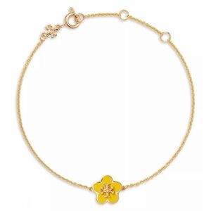 Kira Freesia Flower Link Bracelet in 18K Gold Plated